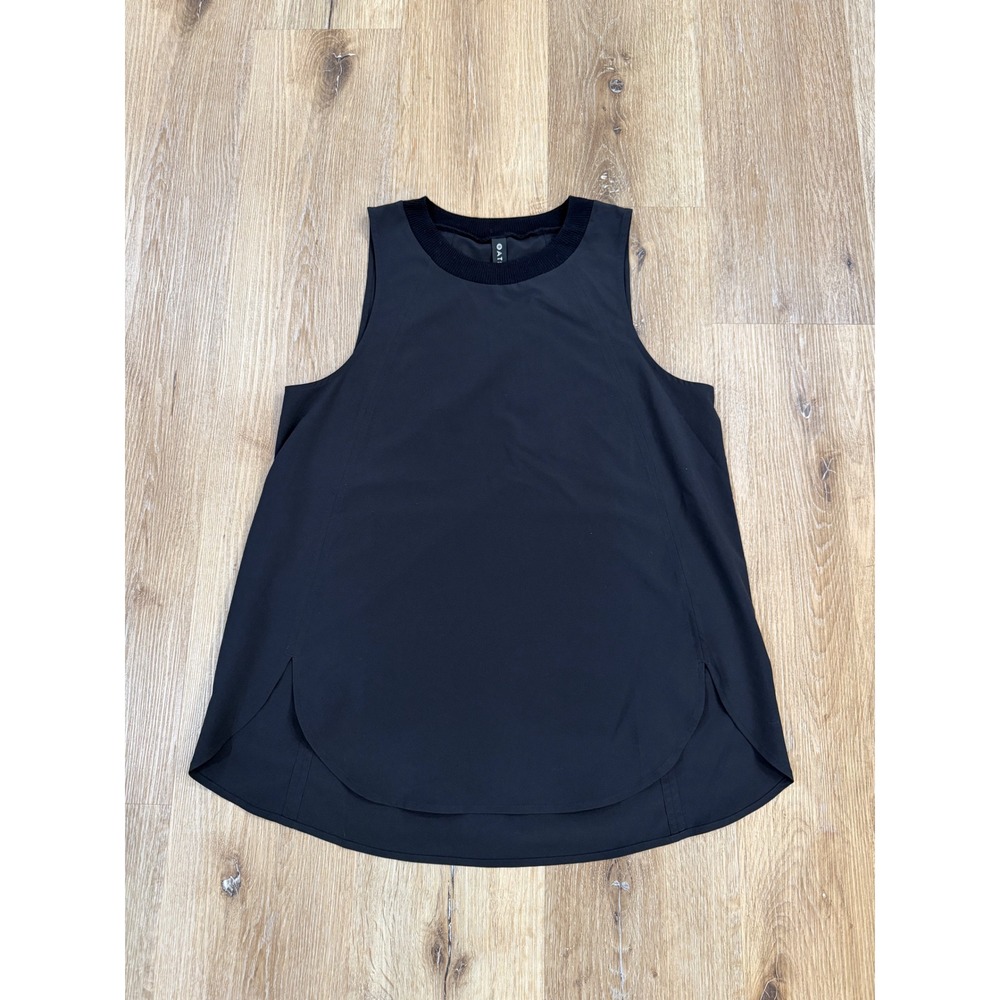 Athleta Zephyr Tank Top Black Womens Small High Neck Relaxed Fit 530125-00